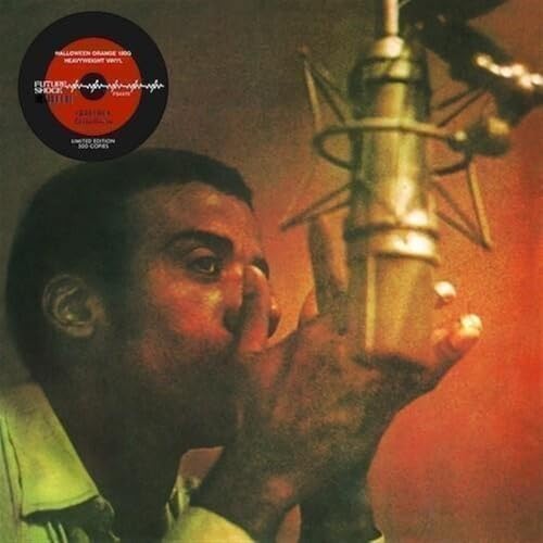 Orange vinyl record with a portrait of Jorge Ben singing into a microphone.