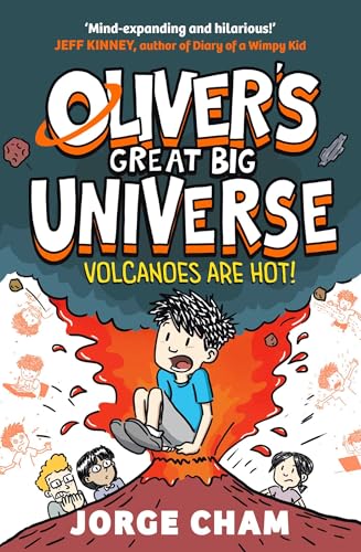 Book cover showing a cartoon boy erupting from a volcano with other children nearby.