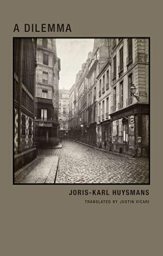 Book cover: "A Dilemma" with a vintage street scene of European buildings.