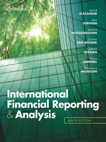 Textbook cover for "International Financial Reporting & Analysis," ninth edition.