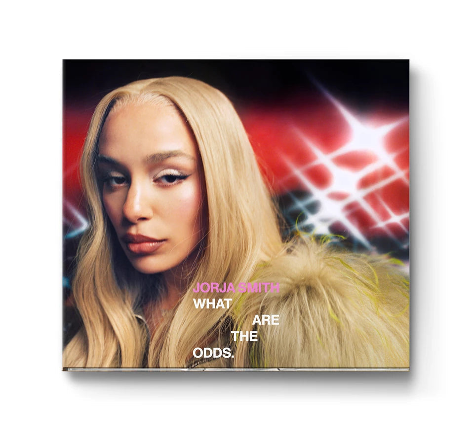 Jorja Smith album cover featuring a portrait with red and blue effects.