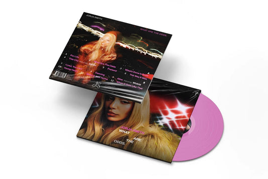 Pink vinyl LP of Jorja Smith’s “What Are The Odds” with album artwork.