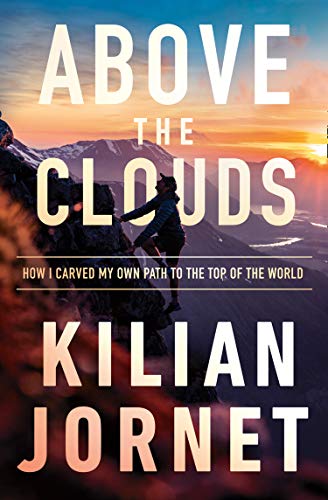 Book cover featuring a mountain climber against a sunset and clouds.