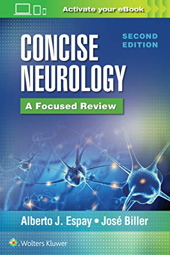 Book cover: "Concise Neurology," second edition, with neuron imagery.