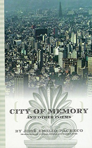 Book cover: cityscape with floral design and title “City of Memory”.