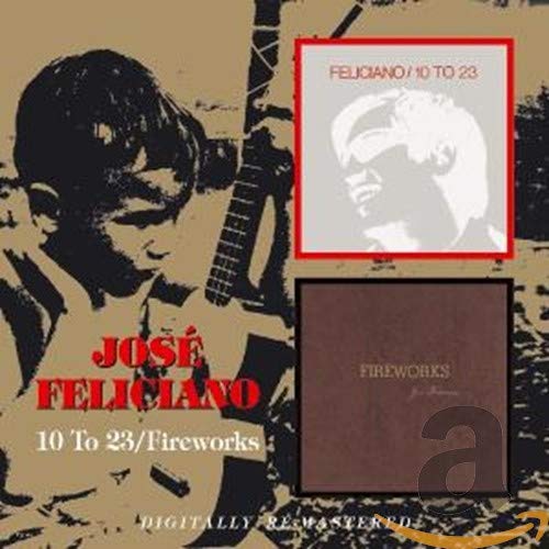 CD cover for Jose Feliciano’s “10 To 23/Fireworks” featuring his portrait.