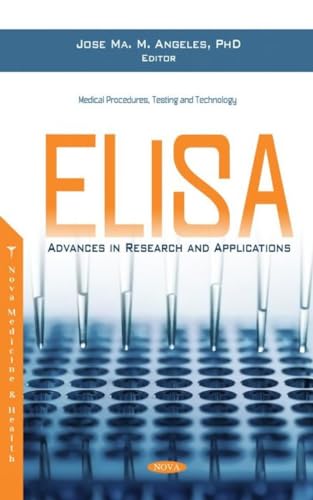 Book cover for "ELISA" with laboratory equipment in the background.