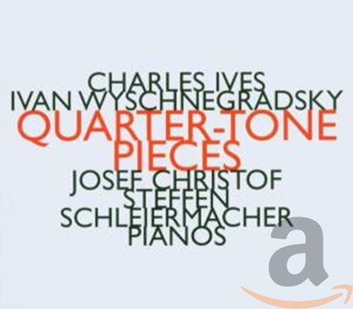 CD cover with composers’ names and “Quarter-Tone Pieces” in red text.