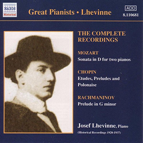 CD cover for Josef Lhevinne’s complete recordings, featuring a portrait.