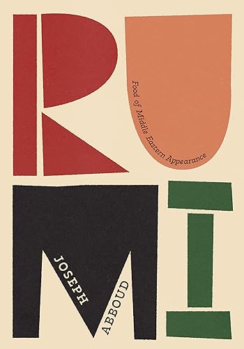 Book cover with geometric shapes spelling "RUMI" and author's name.