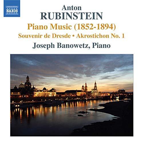 CD cover for Rubinstein piano music featuring a Dresden skyline.