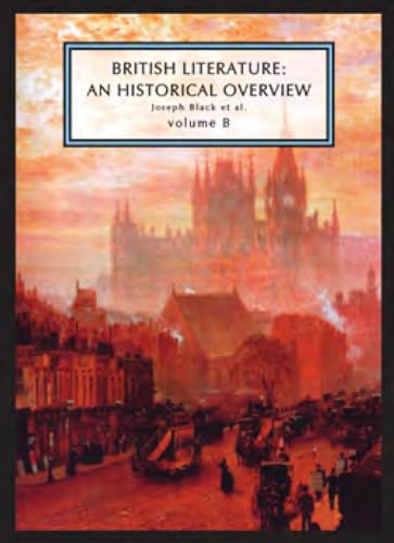 Book cover: “British Literature, Volume B” with a painting of London.