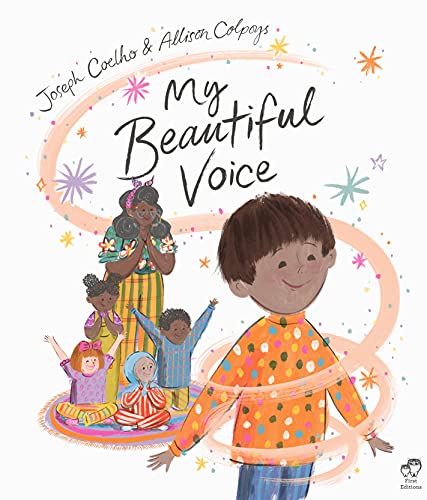 Children's book cover with a boy and diverse group of people.