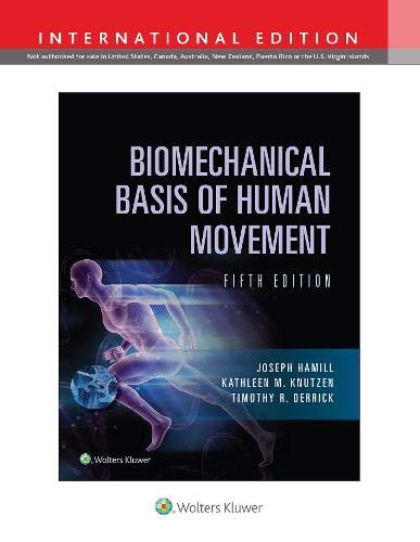 Textbook cover: "Biomechanical Basis of Human Movement," fifth edition, with human figure.