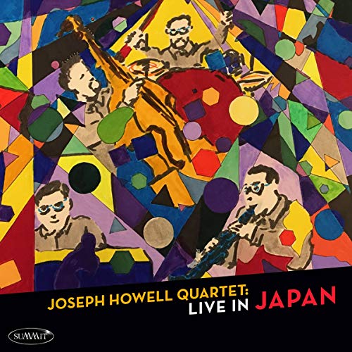 CD cover: abstract painting of jazz quartet performing, titled "Live In Japan".