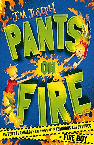 Book cover: "Pants on Fire" with cartoon children engulfed in flames.
