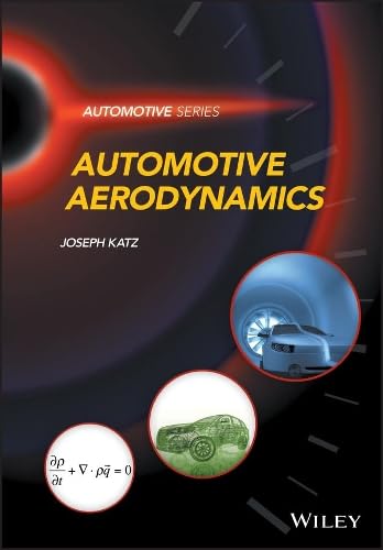 Book cover for "Automotive Aerodynamics" with car images and equations.