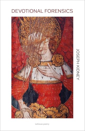 Book cover: "Devotional Forensics" with obscured religious artwork.
