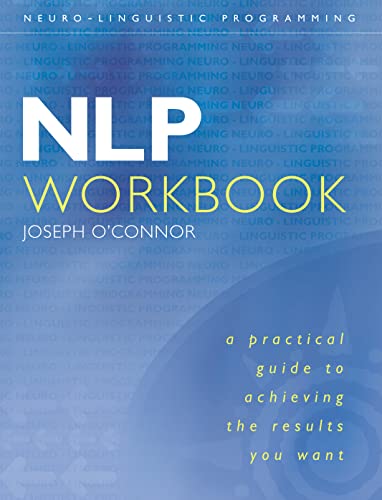 Book cover: "NLP Workbook" by Joseph O'Connor, blue and white text.