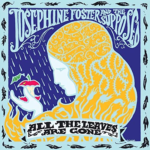 Album cover for Josephine Foster’s “All The Leaves Are Gone,” featuring faces and rain.