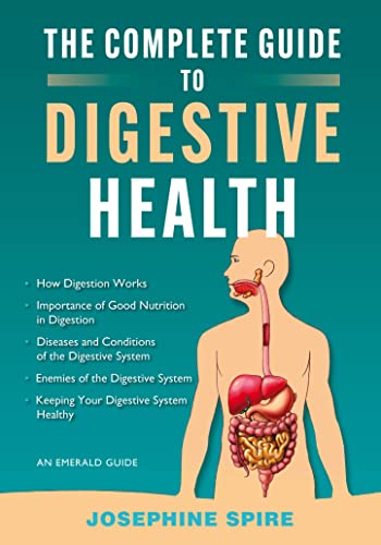 Book cover: "The Complete Guide To Digestive Health" with anatomical illustration.