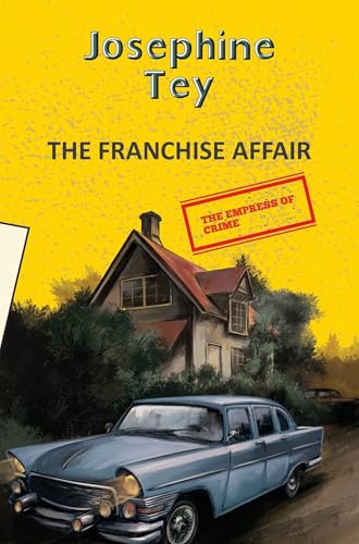 Book cover: house, car, and red rectangle with text, yellow background.