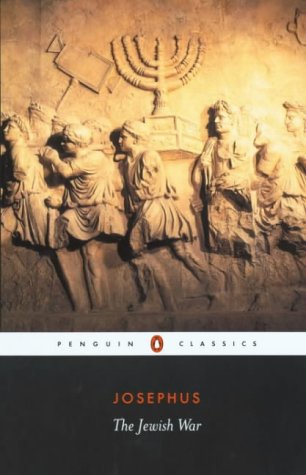 Book cover depicting a Roman relief sculpture, title “The Jewish War” by Josephus.