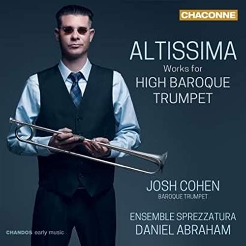 CD cover: Man with baroque trumpet, album title “Altissima”.