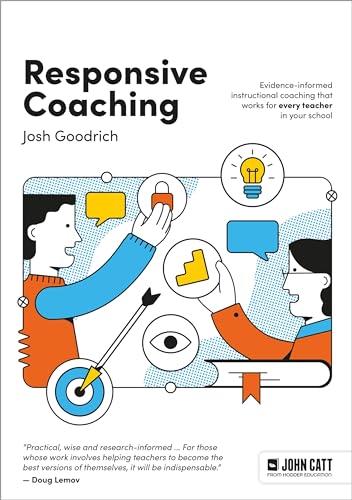 Book cover titled Responsive Coaching by Josh Goodrich with illustrations of people and icons.
