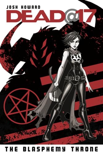 A comic book cover showing a girl in black holding an axe before a shadow.