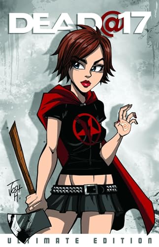 Comic book cover featuring a girl with short brown hair holding an axe.