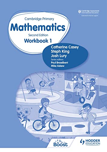 Cambridge Primary Mathematics Workbook 1, second edition, cover with children playing.