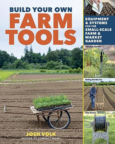 Book cover showing farm tools, equipment, and a field with rows of crops.