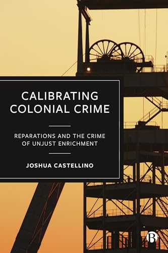 Book cover with industrial machinery and text: “Calibrating Colonial Crime.”