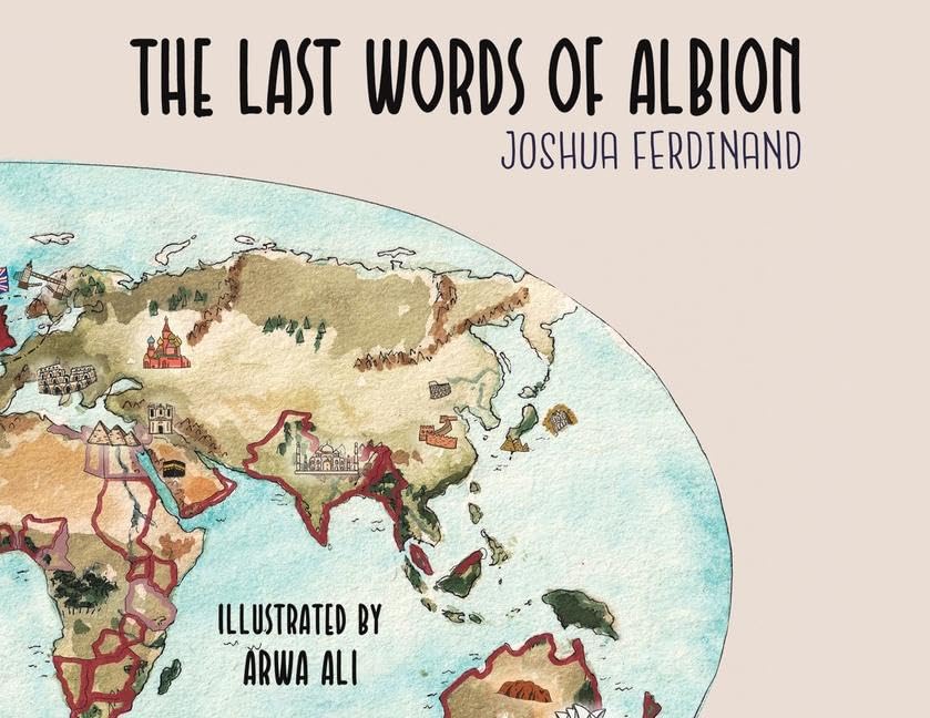 Book cover: illustrated map with title "The Last Words of Albion.