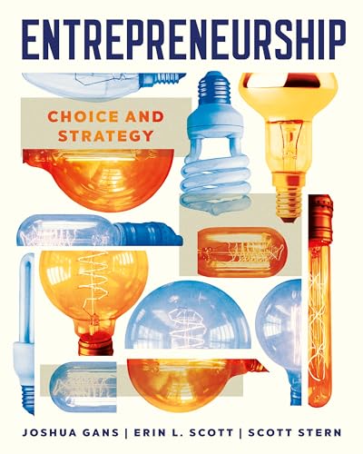 Book cover with title “Entrepreneurship” and colorful illustrations of lightbulbs.
