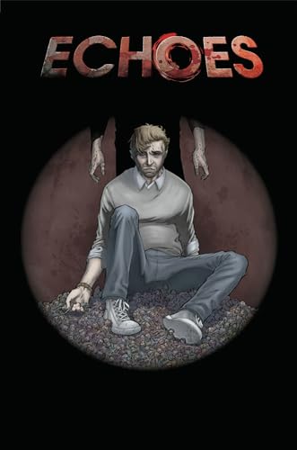 Comic book cover: man sitting in darkness, reaching downwards.