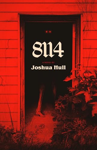 Book cover: red doorway with shadowed figure and title “8114”.