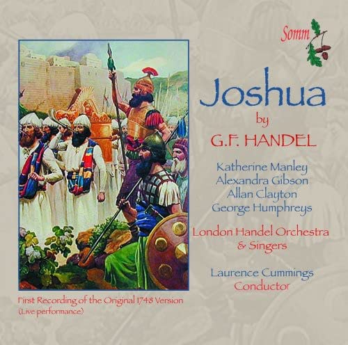 CD cover for Handel’s “Joshua” featuring a biblical scene painting.