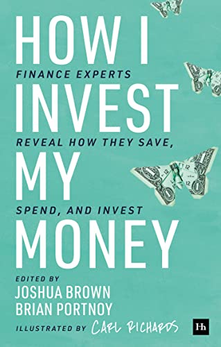 Book cover with large white text, money origami, and teal background.