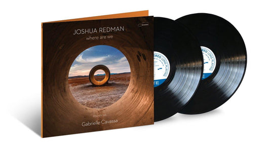 Joshua Redman’s “Where Are We” 2LP vinyl record with desert landscape cover.