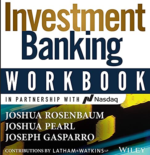 Investment Banking Workbook book cover with gold and navy lettering.