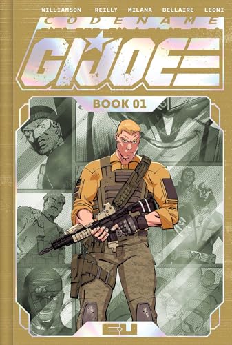 Comic book cover featuring a soldier holding a rifle against a collage of faces.