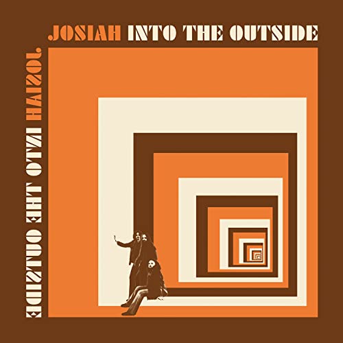 Album cover for Josiah’s “Into The Outside” with figures and nested squares.