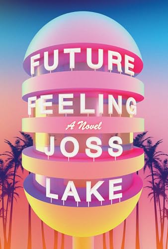 Book cover: stacked rings with “Future Feeling” text, palm trees, sunset.