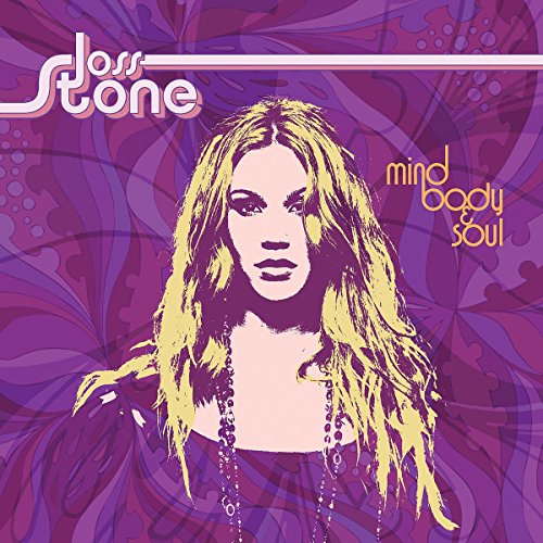 Joss Stone album cover, “Mind Body and Soul”, purple and gold tones.