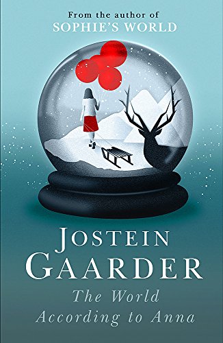 Book cover: girl with red balloons inside a snow globe landscape.