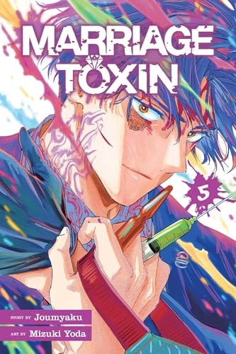 Manga volume cover: “Marriage Toxin, Vol. 5” featuring a man with a syringe.