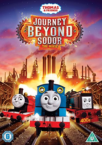 “Thomas & Friends: Journey Beyond Sodor” DVD cover with three trains.