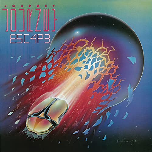Journey’s “Escape” vinyl album cover: a beetle emerging from a cracked sphere.